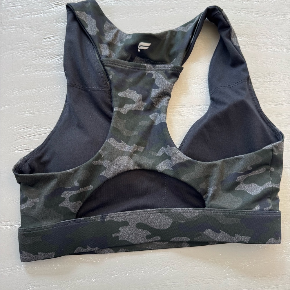 Fabletics Gray Camo Sports Bra - Picture 2 of 5